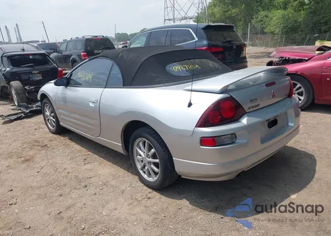 2001 Mitsubishi Eclipse Spyder Gs из США, поврежденный, VIN 4A3AE45G91E180244